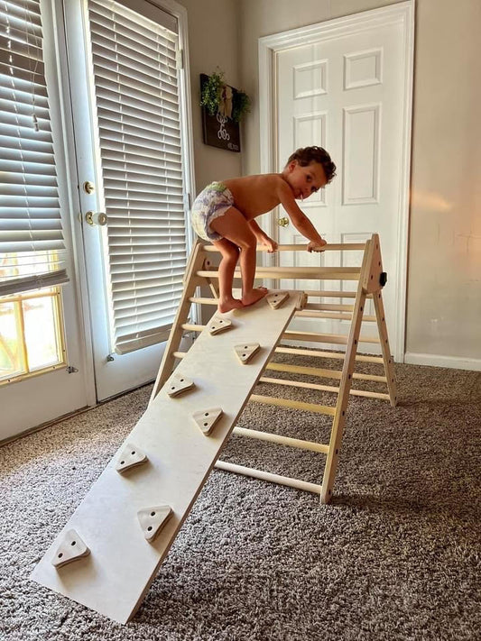 Large Pikler Triangle with Ramp/Slide