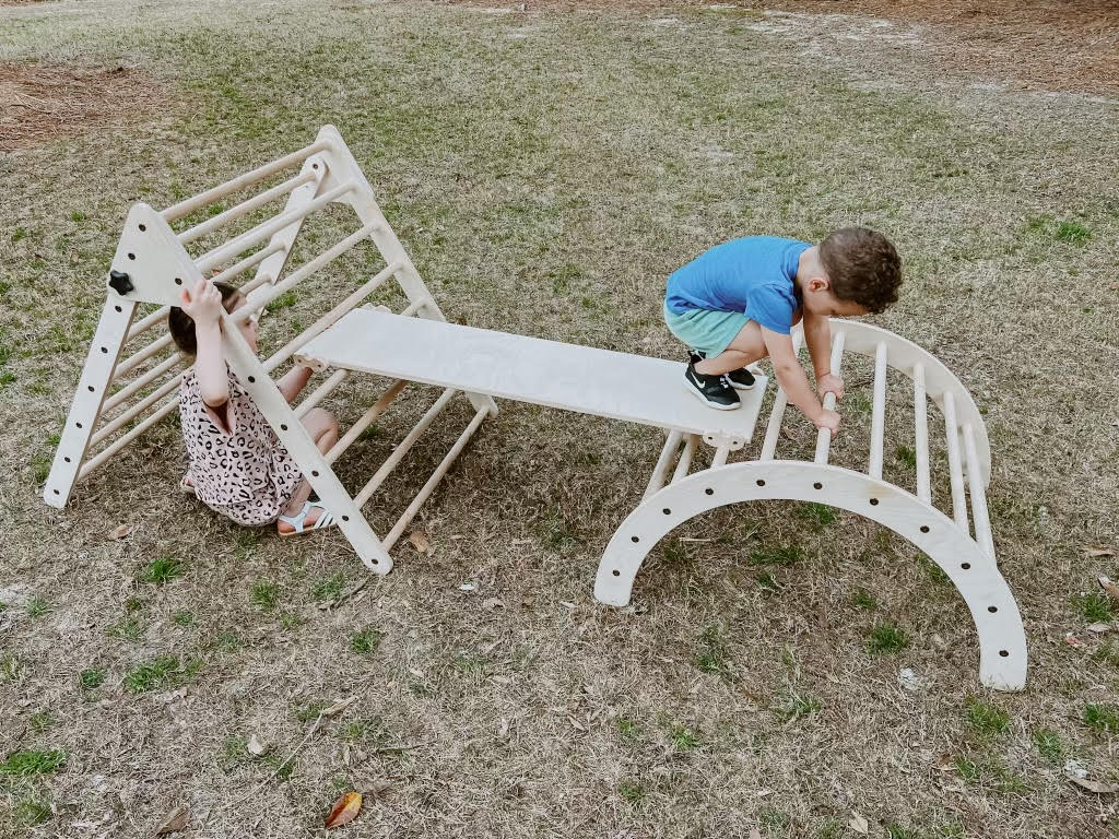 Large Pikler Set (Triangle, Arch and Ramp)